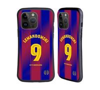 Head Case Designs sous Licence Officielle FC Barcelona Robert?Lewandowski 2025/26 Joueurs Home Kit Coque Hybride Compatible avec Apple iPhone 15 Pro Max