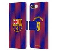 Head Case Designs sous Licence Officielle FC Barcelona Robert?Lewandowski 2025/26 Joueurs Home Kit Étui Portefeuille en Cuir Compatible avec Apple iPhone 7 Plus/iPhone 8 Plus