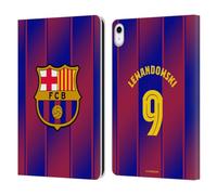 Head Case Designs sous Licence Officielle FC Barcelona Robert?Lewandowski 2025/26 Joueurs Home Kit Étui Portefeuille en Cuir Compatible avec Apple iPad 10.9 2022/2025