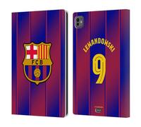 Head Case Designs sous Licence Officielle FC Barcelona Robert?Lewandowski 2025/26 Joueurs Home Kit Étui Portefeuille en Cuir Compatible avec Apple iPad Pro 11 M4 2024