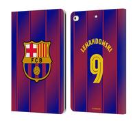 Head Case Designs sous Licence Officielle FC Barcelona Robert?Lewandowski 2025/26 Joueurs Home Kit Étui Portefeuille en Cuir Compatible avec Apple iPad 9.7 2017 / iPad 9.7 2018