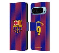 Head Case Designs sous Licence Officielle FC Barcelona Robert?Lewandowski 2025/26 Joueurs Home Kit Étui Portefeuille en Cuir Compatible avec Google Pixel 9 / Pixel 9 Pro