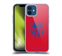 Head Case Designs sous Licence Officielle FC Barcelona Rouge Modèles De Crête Coque en Gel [Protection de Qualité Militaire] Compatible avec Apple iPhone 12 / iPhone 12 Pro Et Compatible avec MagSafe
