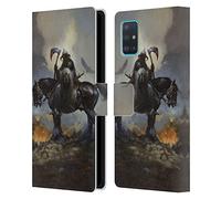 Head Case Designs sous Licence Officielle Frank Frazetta Death Dealer Rêve Médiéval Étui Portefeuille en Cuir Compatible avec Samsung Galaxy A51 (2019)
