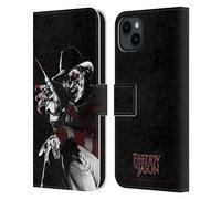 Head Case Designs sous Licence Officielle Freddy VS. Jason Freddy Graphiques Étui Portefeuille en Cuir Compatible avec Apple iPhone 15 Plus