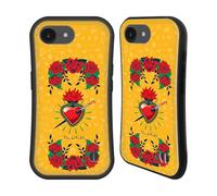 Head Case Designs sous Licence Officielle Frida Kahlo Coeur et Roses Icônes Coque Hybride Compatible avec Apple iPhone 16e