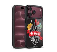 Head Case Designs sous Licence Officielle Frida Kahlo Coeur Typographie Coque en Gel renforcée [Protection de Qualité Militaire] Compatible avec Apple iPhone 18 Pro