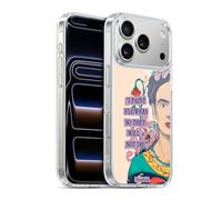 Head Case Designs sous Licence Officielle Frida Kahlo Je peins Fleurs Sketch Coque en Gel [Protection de Qualité Militaire] Compatible avec Apple iPhone 17 Pro Et avec MagSafe