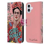 Head Case Designs sous Licence Officielle Frida Kahlo Pouvoir De Fille Art Et Citations Étui Portefeuille en Cuir Compatible avec Apple iPhone 16 Plus
