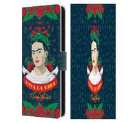 Head Case Designs sous Licence Officielle Frida Kahlo Viva Vida La Vida Icônes Étui Portefeuille en Cuir Compatible avec Samsung Galaxy S25 FE