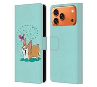 Head Case Designs sous Licence Officielle Grace Illustration Corgi Chiens Étui Portefeuille en Cuir Compatible avec Apple iPhone 17 Pro Max