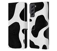 Head Case Designs sous Licence Officielle Grace Illustration Vache Empreinted De Animaux Étui Portefeuille en Cuir Compatible avec Samsung Galaxy S21 FE 5G