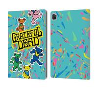 Head Case Designs sous Licence Officielle Grateful Dead Ours Éclaboussure de Couleur Tendances Étui Portefeuille en Cuir Compatible avec Apple iPad Pro 13 M4 2024