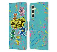 Head Case Designs sous Licence Officielle Grateful Dead Ours Éclaboussure de Couleur Tendances Étui Portefeuille en Cuir Compatible avec Samsung Galaxy A54 5G