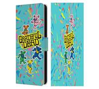Head Case Designs sous Licence Officielle Grateful Dead Ours Éclaboussure de Couleur Tendances Étui Portefeuille en Cuir Compatible avec Samsung Galaxy S25 FE