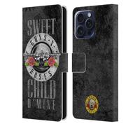 Head Case Designs sous Licence Officielle Guns N' Roses Enfant Doux O' Le Mien Vintage Étui Portefeuille en Cuir Compatible avec Apple iPhone 16 Pro Max