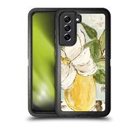 Head Case Designs sous Licence Officielle Haley Bush Vase Magnolia Jaune Peinture Florale Étui Antichoc Ultra-Blindé Compatible avec Samsung Galaxy S21 FE 5G