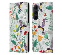 Head Case Designs sous Licence Officielle Haroulita Colibris Oiseaux Et Fleurs Étui Portefeuille en Cuir Compatible avec Samsung Galaxy A35 5G