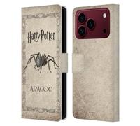 Head Case Designs sous Licence Officielle Harry Potter Aragog Spider Creature Chamber of Secrets II Étui Portefeuille en Cuir Compatible avec Apple iPhone 18 Pro Max