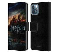 Head Case Designs sous Licence Officielle Harry Potter Château Deathly Hallows VIII Coque en Cuir à Portefeuille Compatible avec Apple iPhone 12 / iPhone 12 Pro