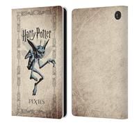Head Case Designs sous Licence Officielle Harry Potter Cornish Pixies Creature Chamber of Secrets II Étui Portefeuille en Cuir Compatible avec Amazon Fire 7 2022