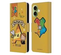 Head Case Designs sous Licence Officielle Harry Potter Coutume Personnalisé Nom Hufflepuff Deathly Hallows L Étui Portefeuille en Cuir Compatible avec Apple iPhone 17