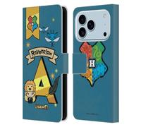 Head Case Designs sous Licence Officielle Harry Potter Coutume Personnalisé Nom Ravenclaw Deathly Hallows L Étui Portefeuille en Cuir Compatible avec Apple iPhone 17 Pro
