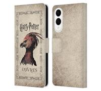 Head Case Designs sous Licence Officielle Harry Potter Fawkes Phoenix Creature Chamber of Secrets II Étui Portefeuille en Cuir Compatible avec Samsung Galaxy S25 Edge
