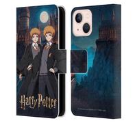 Head Case Designs sous Licence Officielle Harry Potter Fred Et George Weasley Célébration Anime Étui Portefeuille en Cuir Compatible avec Apple iPhone 13 Mini