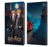 Head Case Designs sous Licence Officielle Harry Potter Fred Et George Weasley Célébration Anime Étui Portefeuille en Cuir Compatible avec Amazon Fire Max 11 2023