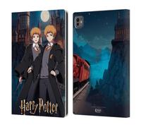 Head Case Designs sous Licence Officielle Harry Potter Fred Et George Weasley Célébration Anime Étui Portefeuille en Cuir Compatible avec Apple iPad Pro 11 M4/M5 2024/2025