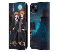 Head Case Designs sous Licence Officielle Harry Potter Fred Et George Weasley Célébration Anime Étui Portefeuille en Cuir Compatible avec Apple iPhone 15 Plus