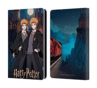 Head Case Designs sous Licence Officielle Harry Potter Fred Et George Weasley Célébration Anime Étui Portefeuille en Cuir Compatible avec Amazon Kindle 11th Gen (2024)