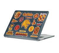 Head Case Designs sous Licence Officielle Harry Potter Gryffindor Icones Coque Ordinateur Portable Noir Pailleté Compatible avec MacBook Air 13.6" M2 A2681/M3 A3113/M4 A3240 2022/2024/2025
