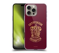 Head Case Designs sous Licence Officielle Harry Potter Gryffindor Quidditch Deathly Hallows X Coque Dure pour l'arrire Compatible avec Apple iPhone 16 Pro M