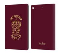 Head Case Designs sous Licence Officielle Harry Potter Gryffindor Quidditch Deathly Hallows X Étui Portefeuille en Cuir Compatible avec Apple iPad 10.2 2019/2020/2021