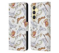 Head Case Designs sous Licence Officielle Harry Potter Hedwig Owl Motif Deathly Hallows XIII Coque en Cuir à Portefeuille Compatible avec Samsung Galaxy S24 5G