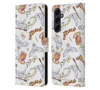 Head Case Designs sous Licence Officielle Harry Potter Hedwig Owl Motif Deathly Hallows XIII Coque en Cuir à Portefeuille Compatible avec Samsung Galaxy A55 5G