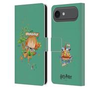 Head Case Designs sous Licence Officielle Harry Potter Herbology Deathly Hallows II Étui Portefeuille en Cuir Compatible avec Apple iPhone 17 Air