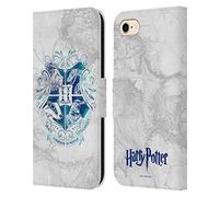 Head Case Designs sous Licence Officielle Harry Potter Hogwarts Aguamenti Deathly Hallows IX Coque en Cuir à Portefeuille Compatible avec Apple iPhone 7/8 / SE 2020 & 2022
