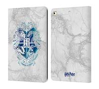 Head Case Designs sous Licence Officielle Harry Potter Hogwarts Aguamenti Deathly Hallows IX Étui Portefeuille en Cuir Compatible avec Apple iPad 9.7 2017 / iPad 9.7 2018