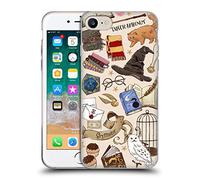 Head Case Designs sous Licence Officielle Harry Potter Hogwarts Modèle Deathly Hallows XXXVII Coque en Gel Doux Compatible avec Apple iPhone 7/8 / SE 2020 & 2022