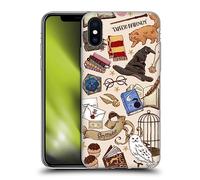 Head Case Designs sous Licence Officielle Harry Potter Hogwarts Modèle Deathly Hallows XXXVII Coque en Gel Doux Compatible avec Apple iPhone X/iPhone XS