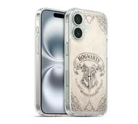 Head Case Designs sous Licence Officielle Harry Potter Hogwarts Parchemin Sorcerer's Stone I Coque en Gel [Protection de Qualité Militaire] Compatible avec Apple iPhone 16 Et Compatible avec MagSafe