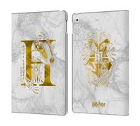 Head Case Designs sous Licence Officielle Harry Potter Hufflepuff Aguamenti Deathly Hallows IX Étui Portefeuille en Cuir Compatible avec Apple iPad 10.2 2019/2020/2021