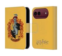 Head Case Designs sous Licence Officielle Harry Potter Hufflepuff Crête Chamber of Secrets I Étui Portefeuille en Cuir Compatible avec Apple iPhone Duo