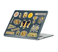 Head Case Designs sous Licence Officielle Harry Potter Hufflepuff Icones Coque Ordinateur Portable Noir Pailleté Compatible avec MacBook Air 13.6" M2 A2681/M3 A3113/M4 A3240 2022/2024/2025