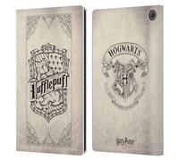 Head Case Designs sous Licence Officielle Harry Potter Hufflepuff Parchemin Sorcerer's Stone I Étui Portefeuille en Cuir Compatible avec Amazon Fire Max 11 2023