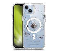 Head Case Designs sous Licence Officielle Harry Potter La Carte du Maraudeur Icônes Magiques Étui Antichoc [Qualité Militaire] Compatible avec Apple iPhone 14 Plus et Compatible avec MagSafe