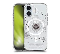 Head Case Designs sous Licence Officielle Harry Potter La Carte du Maraudeur Icônes Magiques Étui Antichoc [Protection de Qualité Militaire] Compatible avec Apple iPhone 16 et Compatible avec MagSafe